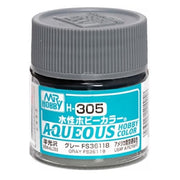 Mr Hobby (Gunze) H305 Aqueous Semi-Gloss Grey FS 36118 Acrylic Paint 10ml