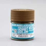 Mr Hobby (Gunze) H310 Aqueous Semi-Gloss Brown FS30219 Acrylic Paint 10ml