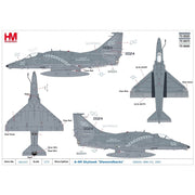 Hobby Master HA1437 1/72 A-4M Skyhawk Diamondbacks 160024 VMA-131 US Marines 1993