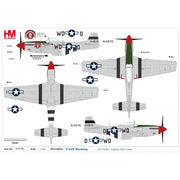 Hobbymaster 7750 1/48 P-51D Mustang 335 FS/4 FG Captain Ted Lines