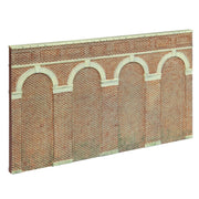 Hornby R7372 OO High Level Arched Retaining Walls 2pc Red Brick