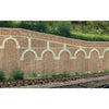Hornby R7374 OO High Stepped Arched Retaining Walls 2pc Red Brick