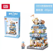 Loz 8814 Micro Block Panda Coffee Shop