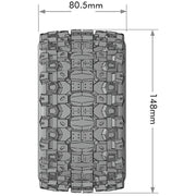 Louise LT3354SB MT-Uphill Speed 1/8 Monster Truck 4.4in Wheel and Tyre (1/2in Offset 17mm hex)