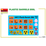 Miniart 24011 1/24 Plastic Barrels 200L