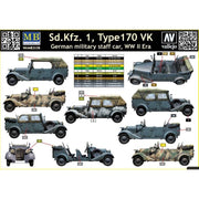 Master Box 3530 1/35 Kfz 1 Type 170VK German Military Staff Car WWII Era