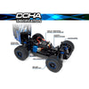 Maverick Doha 1/20 4WD Electric RC Truck - Blue