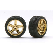 Pegasus 1268 1/24 Iroks Rims W/Tires Gold for Scale Models