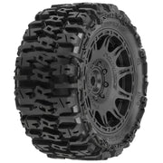 Proline PRO1024010 Trencher 5.7 Tyres Mounted on Raid Black Wheels 2pcs X-MAXX Kraton 8S