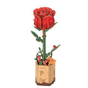 Robotime Wood Bloom Red Rose Flower