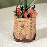 Robotime Wood Bloom Red Rose Flower