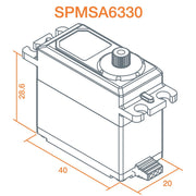 Spektrum SPMSA6330 A6330 High Torque High Speed Metal Gear HV Brushless Servo