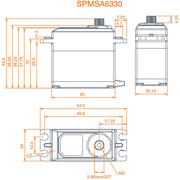 Spektrum SPMSA6330 A6330 High Torque High Speed Metal Gear HV Brushless Servo