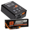 Spektrum SPMX-1031 Smart 5000mAh 2S 50C IC3 LiPo Battery Powerstage Bundle with S100 Charger