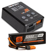 Spektrum SPMX-1032 Smart 5000mAh 2S 50C IC5 LiPo Battery Powerstage Bundle with S100 Charger