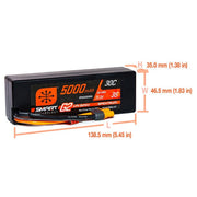 Spektrum SPMX53S30H3 5000mAh 3S 11.1V 30c Smart G2 Hard Case LiPo Battery with IC3 Connector