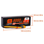 Spektrum SPMX53S50H3 5000mAh 3S 11.1V 50c Smart G2 Hard Case LiPo Battery with IC3 Connector