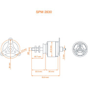 Spektrum Avian 2830-950Kv 450 Size Brushless Outrunner Motor