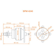 Spektrum SPMXAM4675 Avian 4240-1000Kv .25 Equivalent Brushless Outrunner Motor