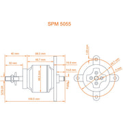 Spektrum Avian 5055-500Kv .80 Equivalent Brushless Outrunner Motor