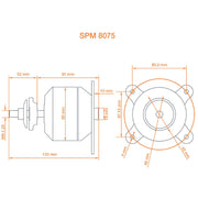 Spektrum SPMXAM4800 Avian 8075-230Kv 50cc Equivalent Brushless Outrunner Motor