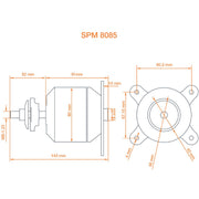 Spektrum Avian 8085-160Kv 60cc Equivalent Brushless Outrunner Motor