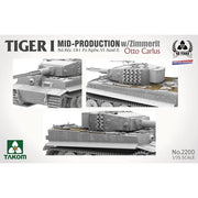 Takom 2200W 1/35 Tiger I Big Box Mid and Late and Mid/Otto Carius and 1/16 Otto Carius Limited Edition Combo