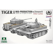 Takom 2200W 1/35 Tiger I Big Box Mid and Late and Mid/Otto Carius and 1/16 Otto Carius Limited Edition Combo