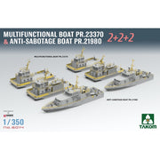 Takom 6014 1/350 Multifunctional Boat PR23370 & Anti Sabotage Boats 2 + 2 + 2