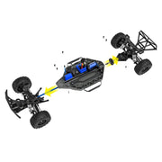 Traxxas Slash 4X4 VXL 1/10 Brushless Short Course RC Truck with TQi Blue 68286-4