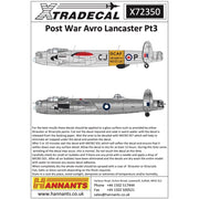 Xtradecal 72350 1/72 Post War Avro Lancaster Pt3 inc RAAF Decal