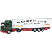 Oxford 76S143005 OO 1/76 Scania 143 40ft Fridge Trailer William Armstrong