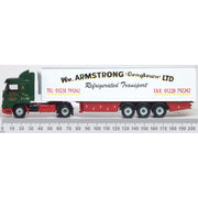 Oxford 76S143005 OO 1/76 Scania 143 40ft Fridge Trailer William Armstrong