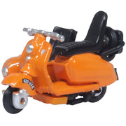 Oxford 76SC003 OO 1/76 Scooter and Sidecar Orange