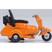 Oxford 76SC003 OO 1/76 Scooter and Sidecar Orange