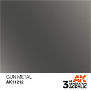 AK Interactive AK11212 Metallic Gun Metal Acrylic Paint 17ml (3rd Generation)