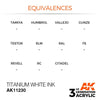 AK Interactive AK11230 Titanium White Ink 17ml (3rd Generation)