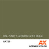 AK Interactive AK729 RAL 7050 F7 German Grey Beige Paint Acrylic 17mL*