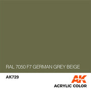 AK Interactive AK729 RAL 7050 F7 German Grey Beige Paint Acrylic 17mL*