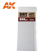 AK Interactive AK9041 Dry Sandpaper 800 Grit (3 Pack)