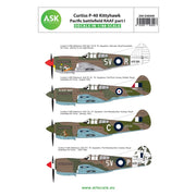 Art Scale D48006 1/48 Curtiss P-40 Kittyhawk Pacific Battlefield RAAF Part I Decal Set