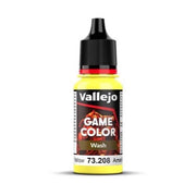 Vallejo 73208 Game Colour Wash Yellow 18ml Acrylic Paint