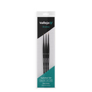 Vallejo B02990 Hobby Brushes Detail Definition Set Synthetic fibers (Sizes 4/0 3/0 and 2/0)