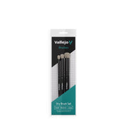 Vallejo B07990 Hobby Brushes Dry Brush Set Natural Hair (S M and L)