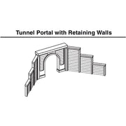 Woodland Scenics HO C1257 Cut Stone Double Tunnel Portal