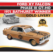 Classic Carlectables 18766 1/18 Ford XY Falcon Phase III GT-HO 1971 Bathurst Winner Gold Livery