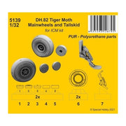 CMK 5139 1/32 DH.82 Tiger Moth Mainwheels and Tailskid ICM Kit