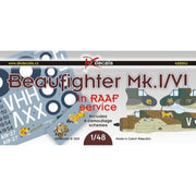 DK Decals 48001U 1/48 Bristol Beaufighter Mk I/VI in RAAF Service Upgrade Decal Set