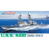 Dragon 1014 1/350 U.S.S. Kidd DDG-993 Plastic Model Kit