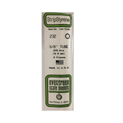 Evergreen 00232 Styrene Tube 0.375 x 14in / 9.5mm x 36cm - 2